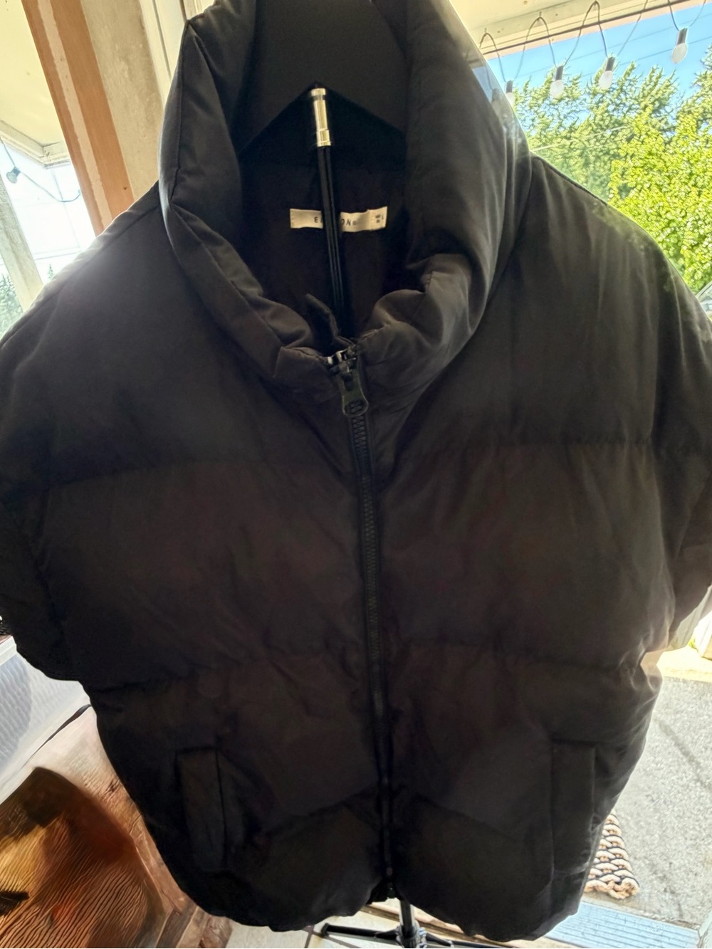 Ellison Black Puffer Jacket Vest